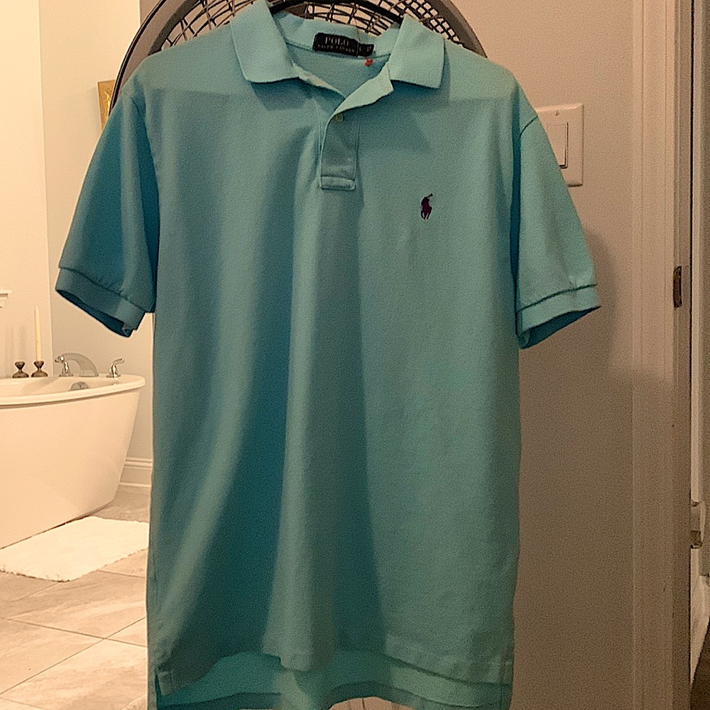 Aqua Blue Men’s Polo shirt size L